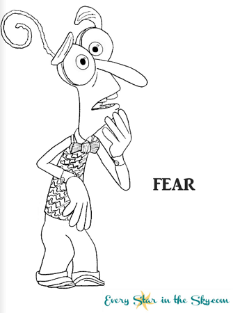inside out fear coloring page