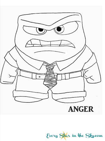 Inside Out: Anger coloring page - Every Star in the Sky